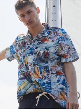 Willard Bond X J.Crew cotton-viscose blend camp-collar shirt